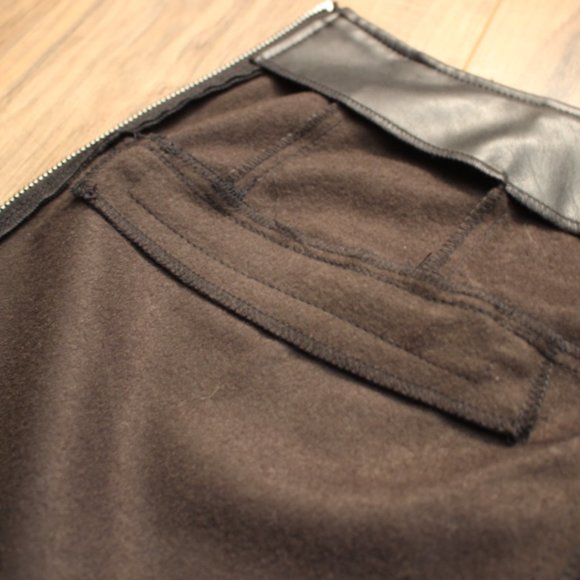 NWT CI SONO Faux Leather Collection Black Zip Up A Line Skirt M - Picture 8 of 8